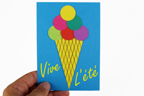 Carte postale cornet de glace